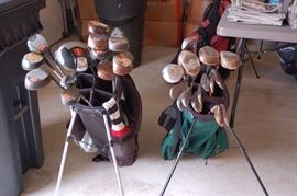 GOLF CLUBS AND BAGS