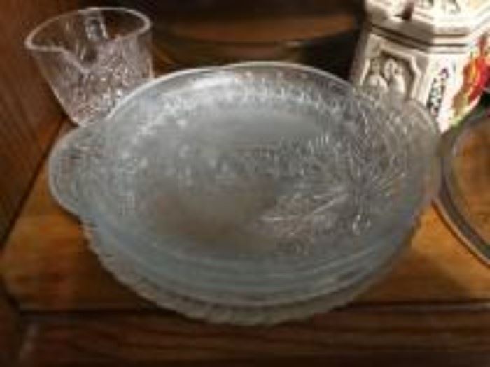 Collection of platters and bowls