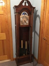 One of two grandfather clocks, this is a Ridgeway