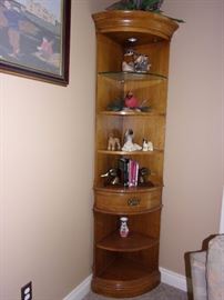 Corner display cabinet...items on display not for sale