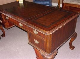 Seven Seas by Hooker Furniture Executive Solid Wood Credenza Desk with claw feet