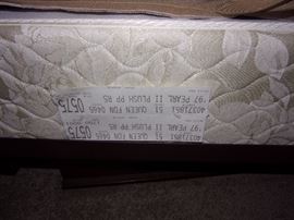 Queen ornate metal/iron head&foot board bed with Queen mattress and box springs