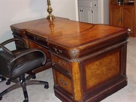Executive desk with matching lateral file