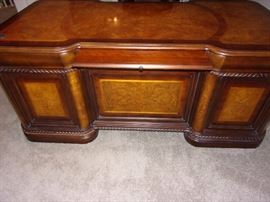 Executive desk with matching lateral file