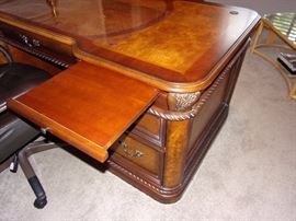 Executive desk with matching lateral file
