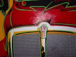 Kenworth - Original painting Kenworth T2000 Original Oil - Kenworth Truck Company has long been the leader in vehicle aerodynamics. They introduce the first aerodynamic truck in 1985 with the T600a. The T2000 was introduced in 1997 to further advance aerodynamics to reduce fuel consumption and lower cost. It also incorporated a wider cab for improved driver comfort. This painting was commissioned by Kenworth and was displayed at Kenworth's corporate offices in Kirkland, Washington. Kenworth is a division of Paccar which also owns the Peterbilt and DAF nameplates and is the 3rd largest truck manufacturer in the world.