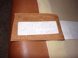 Buckskin leather roll armed living room set with Two Sofas/Couch, Chair, and Ottoman. Your family room will never feel better!