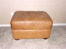 Rolled arm leather living room set with Two Sofa/Couch, Chair, and Ottoman. Your family room will never feel better!