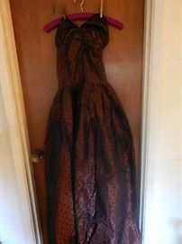 ANTIQUE TAFFETA BALL ROOM EVENING DRESSES IN GREAT CONDITION