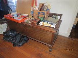 Cedar Chest, boots
