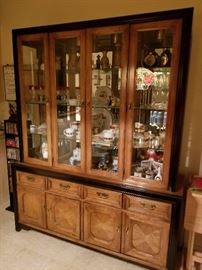China hutch with lighted interior, Beautiful Piece.