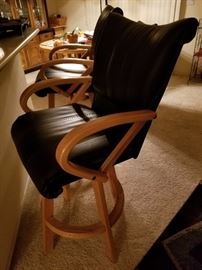 Leather Bar stools total of three