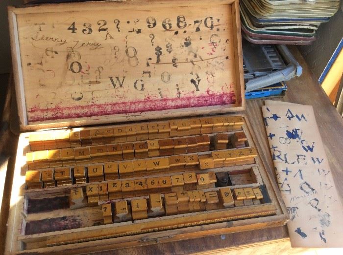 Vintage Type Wood Printer Block Letterpress