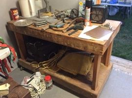 Work Bench 2' x 4' x 30" on wheels