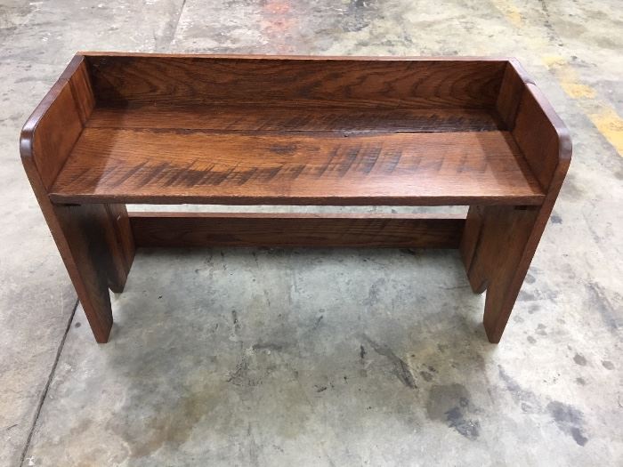 Handmade oak bench