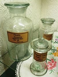 Some of the many Apothecary jars                                