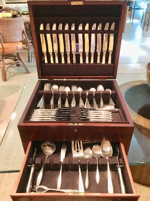 Prelude sterling flatware 153 pieces