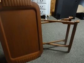folding tray table top off