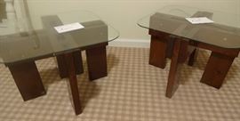 glass top end tables