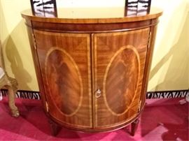 REGENCY DEMI LUNE INLAID CABINET