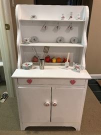 Children’s china cabinet with accessories