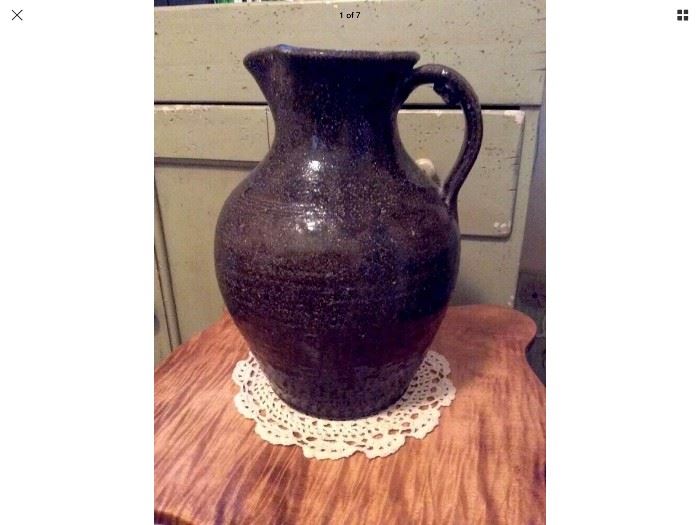 Southern Green alkaline pottery milk pitcher