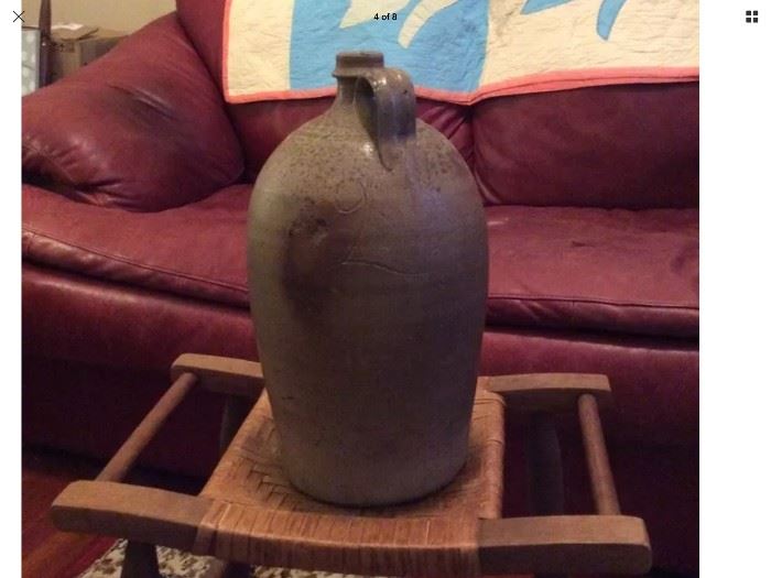 vintage 2 gal. salt glaze pottery jug