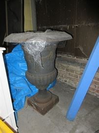 Huge iron urn