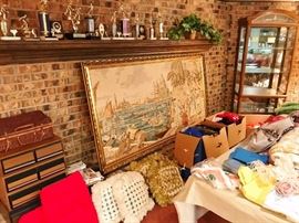 Large Italian Framed Tapestry