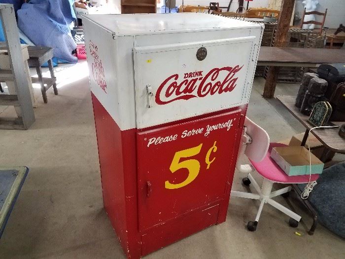 Early Wood Case Coca-Cola Ice Box Cooler 