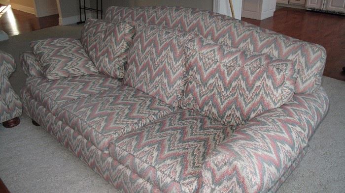 One of two matching sofas. 