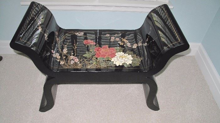 Japanese lacquer bench.