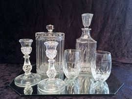 Crystal Decanter Biscuit Barrel