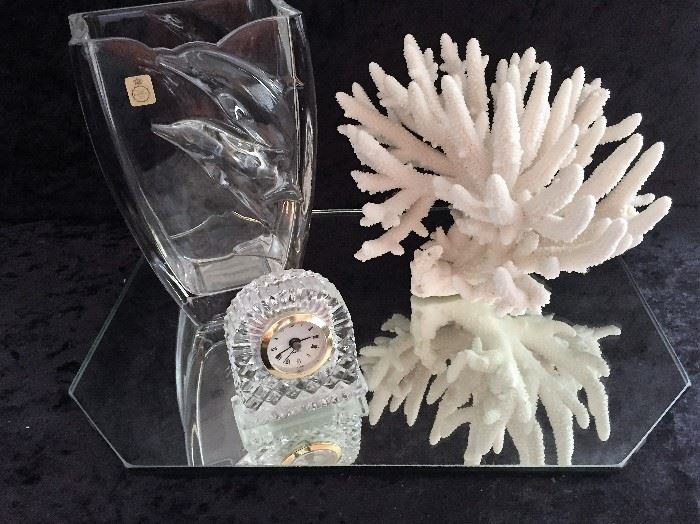 German Crystal VaseCrystal ClockPerfect Coral