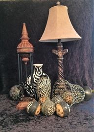 Lamp and African Inspired Decor