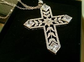 Rhinestone Cross - New-in-Box