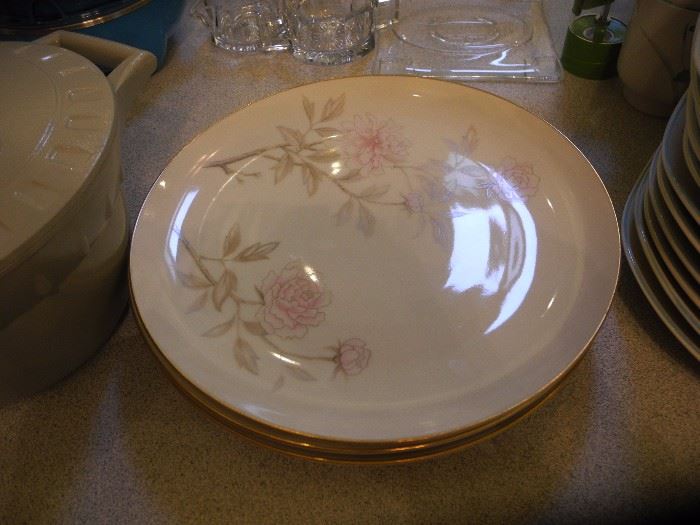 Vintage pink floral dishes