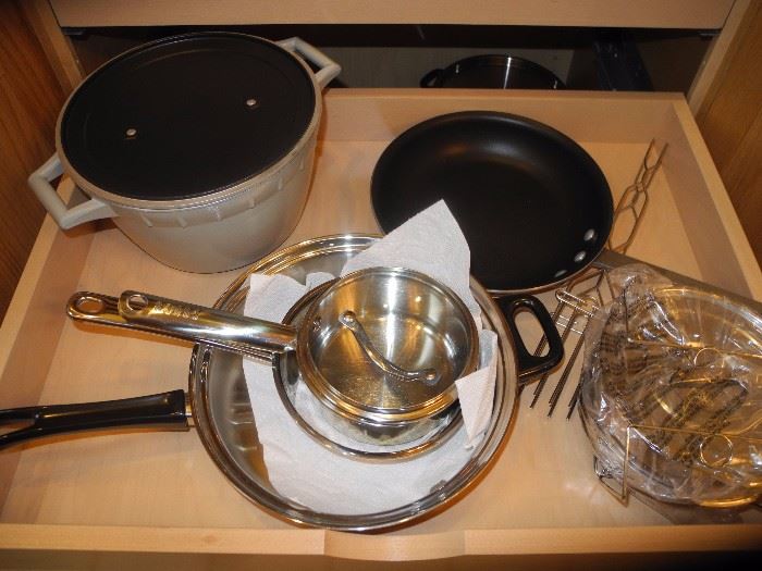 More pots and pans, Calphalon nonstick casserole (several sizes)