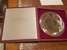 Franklin Mint Sterling Silver Collector Plates in original boxes with certificates