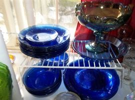 cobalt blue dinner ware