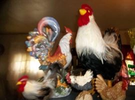 feathered roosters