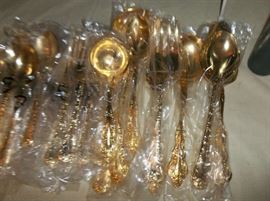 gold plated flatware