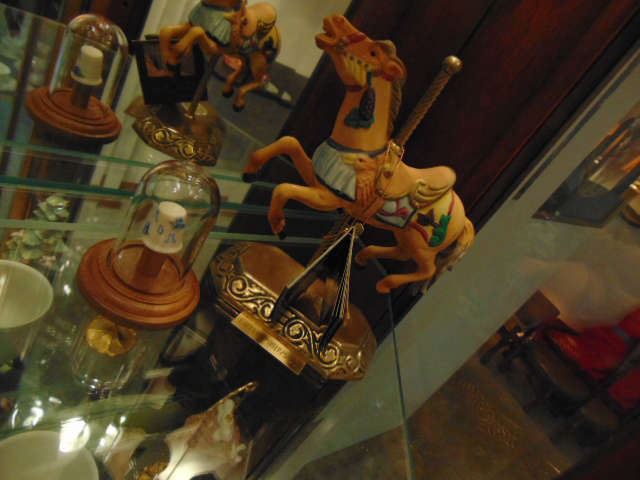 Tobin Fraley signed carousel horse with brass base.