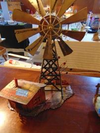 Windmill metal sculpture