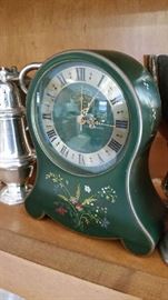 Petite Neuchateloise singing clock, antique Jaeger