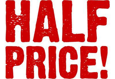 HALF PRICE DAY!! Half price and reduced price on everything in the house today only (10/15). Great buys especially on washers, dryers and bedroom furniture. Open 11-3...Come see us!!