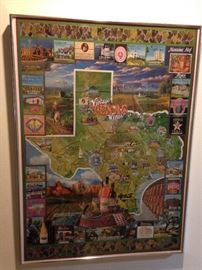 Texas wine country framed poster