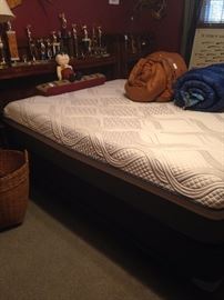 Queen bed with built-in head board & nightstands