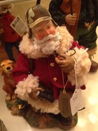 Camo Santa with hunting dog