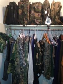 Camo clothes and bags